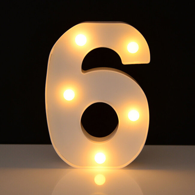 Lichtgevende Cijfers - 22 cm - Wit - LED