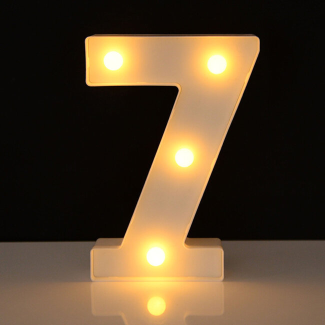 Lichtgevende Cijfers - 22 cm - Wit - LED