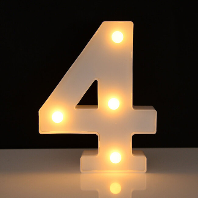 Lichtgevende Cijfers - 22 cm - Wit - LED