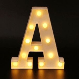 Lichtgevende Letters - 16 cm - Wit - LED