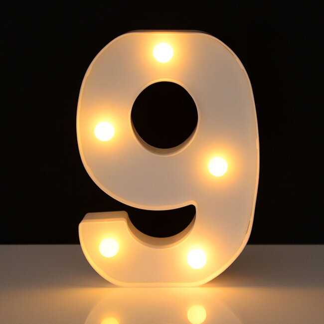 Lichtgevende Cijfers - 22 cm - Wit - LED