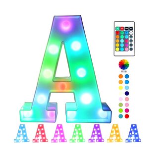 Lichtgevende Letters RGB Met Afstandsbediening - 22 cm