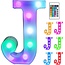Lichtgevende Letters RGB Met Afstandsbediening - 22 cm  - LED