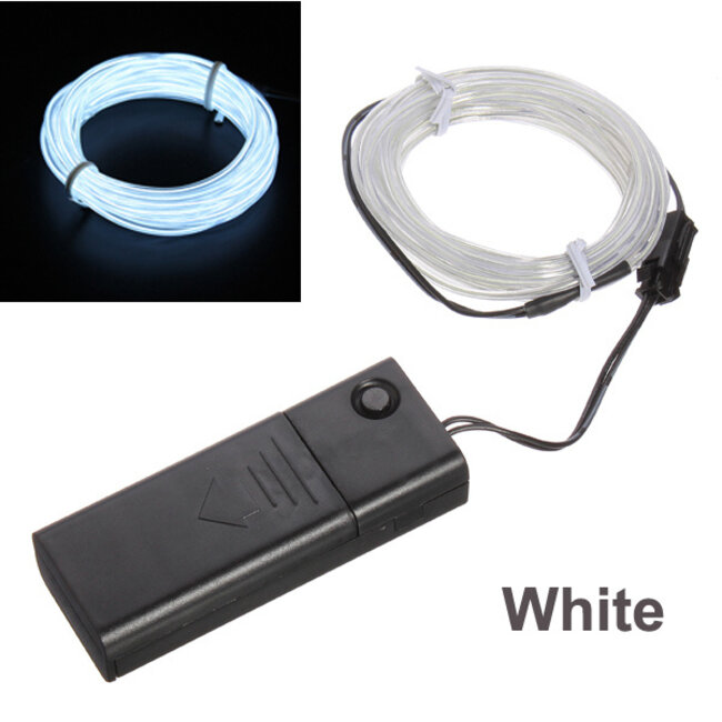 EL Wire Neon Op Batterij - 3 Meter