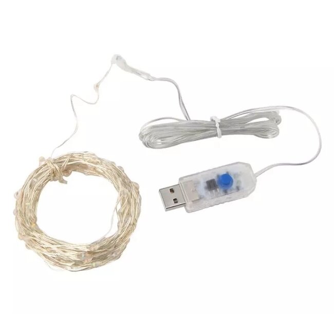 Lichtdraad Kerstverlichting 30 Meter - USB - Roze - Voor Buiten