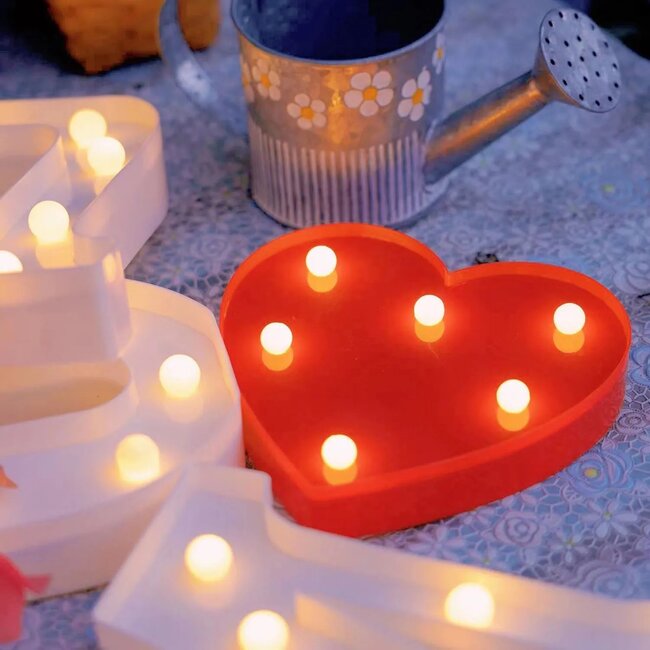 Lichtgevend Hartje - Rood - LED