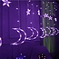 Kerst Gordijn Maan 3.5 x 1.0 Meter - Paars