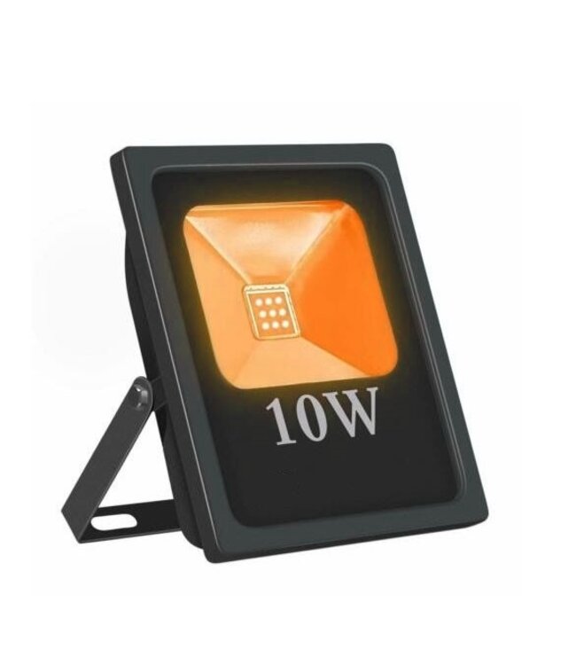 LED Bouwlamp Oranje - 10 Watt - Plat