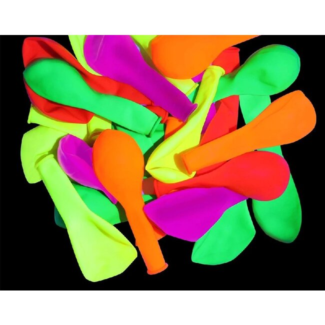 Neon Blacklight Ballonnen Set - 35 Stuks