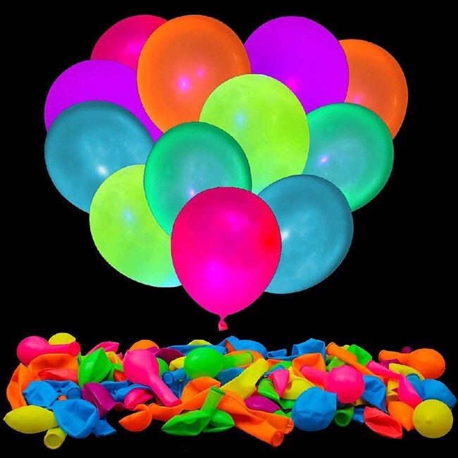 Neon Blacklight Ballonnen Set - 35 Stuks