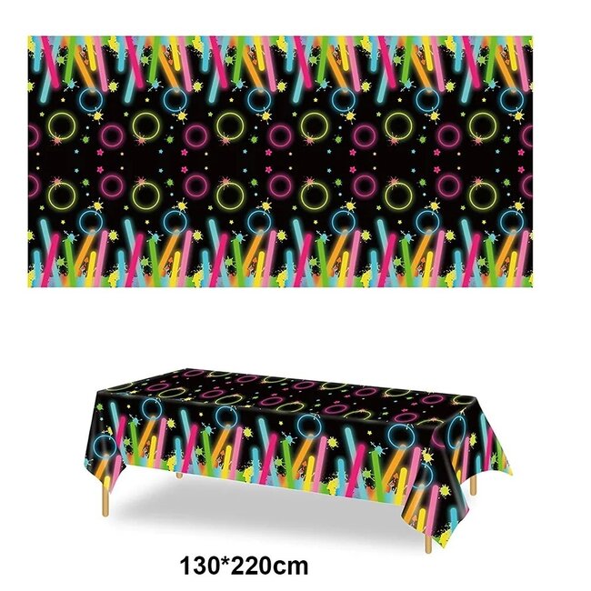Neon Plastic Tafelkleed voor Blacklight