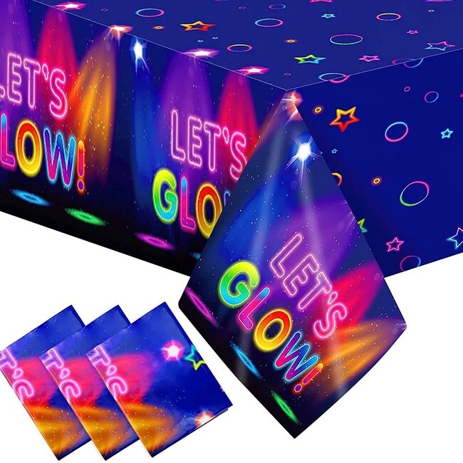 Neon Plastic Tafelkleed voor Blacklight