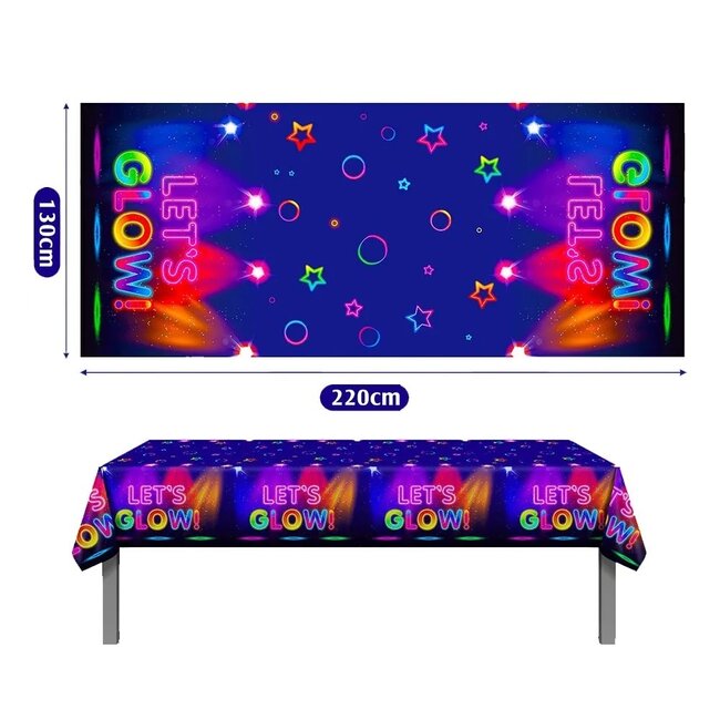 Neon Plastic Tafelkleed voor Blacklight