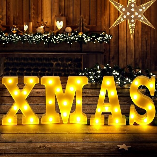 Lichtgevende Letters XMAS - Wit - LED