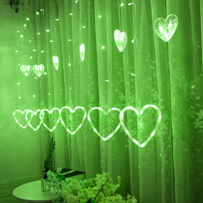 Lichtgevend Gordijn Hartje - 4 Meter