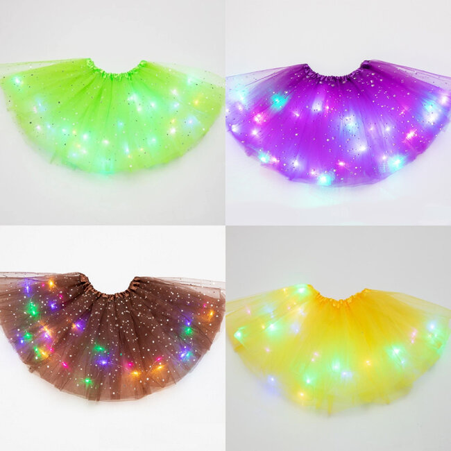 LED Rokje/Tutu Mini met Gekleurde RGB Verlichting