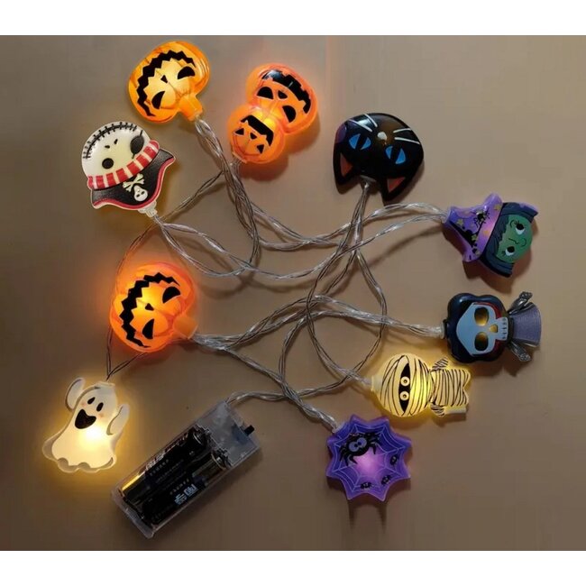 Halloween Figuurtjes Lichtsnoer op Batterijen - 3 Meter