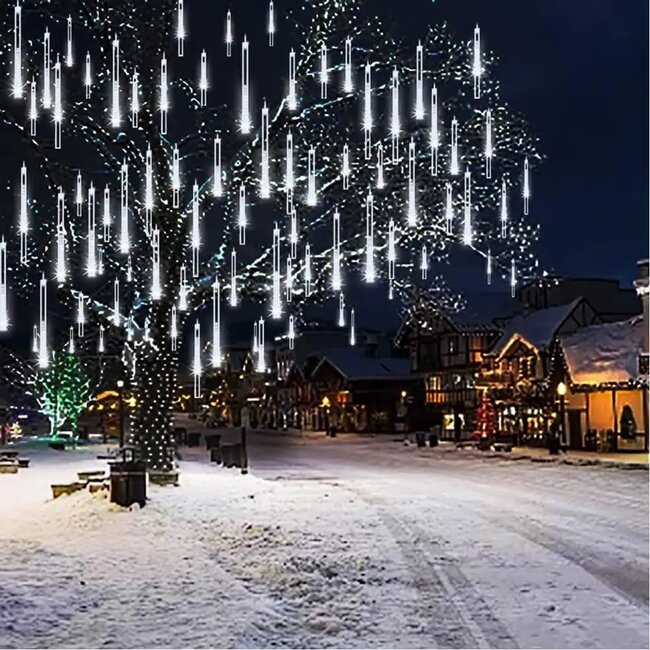 Kerstverlichting Druppels met Stekker - LED Meteoorregen - Koel wit