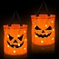 Halloween Mandje Met Lichtjes - Pompoen - Met LED verlichting
