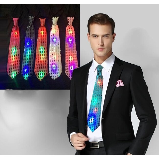 Lichtgevende Stropdas Met Lichtjes