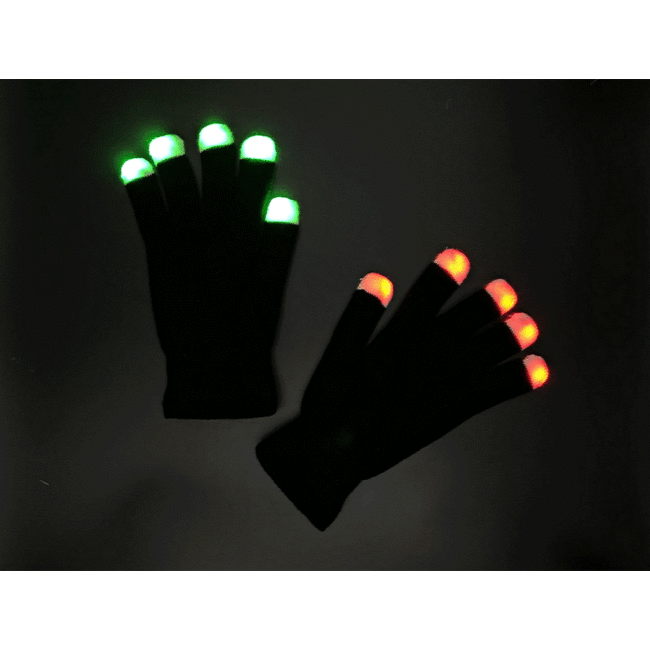 Lichtgevende Handschoenen Met Lichtjes - Zwart