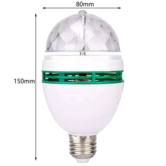 Roterende Discolamp RGB - E27 - LED