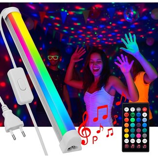 Gekleurde RGB TL Lamp Verlichting met Afstandsbediening - Compleet