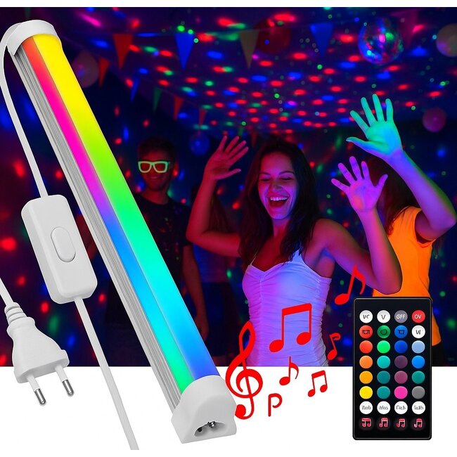 Gekleurde RGB TL Lamp Verlichting met Afstandsbediening - Compleet