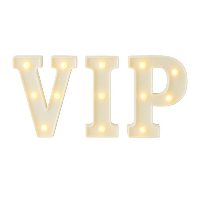 Lichtgevende Letters VIP - Wit - LED