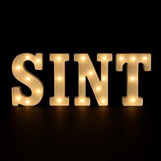 Lichtgevende Letters SINT - Wit - LED