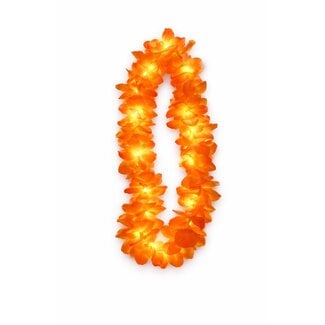 Lichtgevende Hawaii Ketting - LED - Oranje