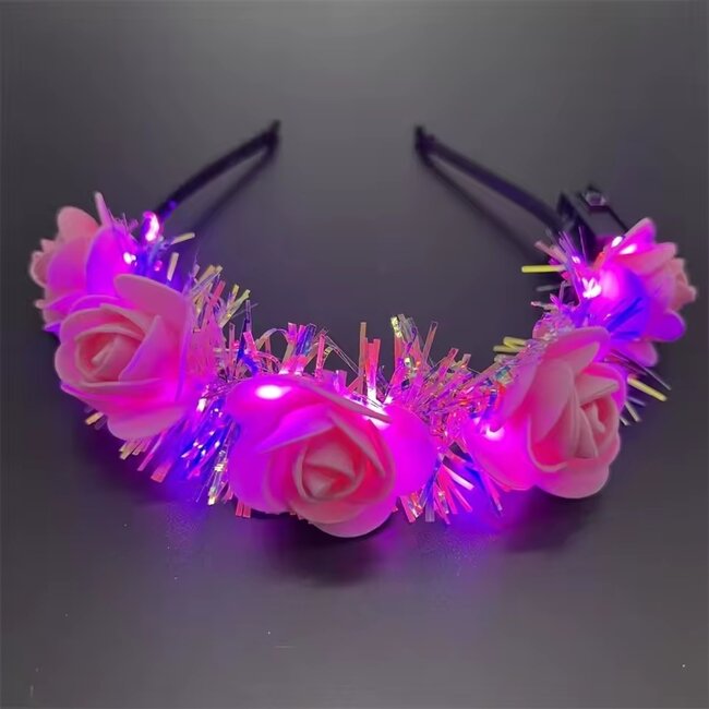 Bloemen Haarband met Lichtjes – Sfeervolle Haaraccessoire voor Festivals & Feestjes