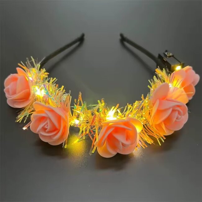 Bloemen Haarband met Lichtjes – Sfeervolle Haaraccessoire voor Festivals & Feestjes