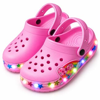 Lichtgevende Kinder Clogs - LED - Roze