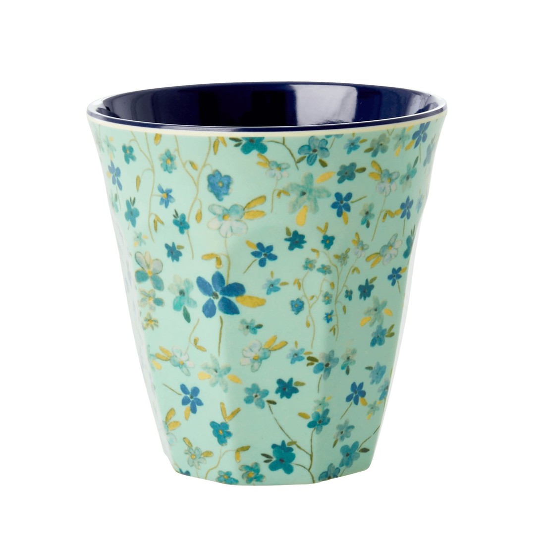 Rice Melaminbecher Blumen blau