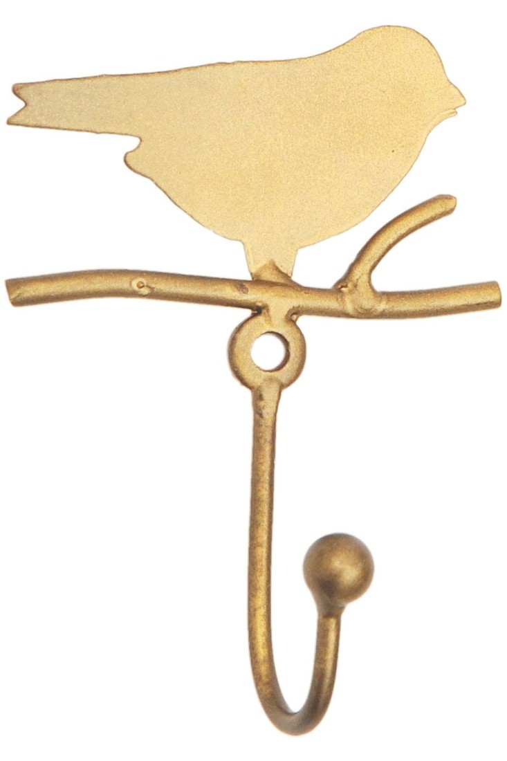 Tranquillo Wandhaken Vogel gold