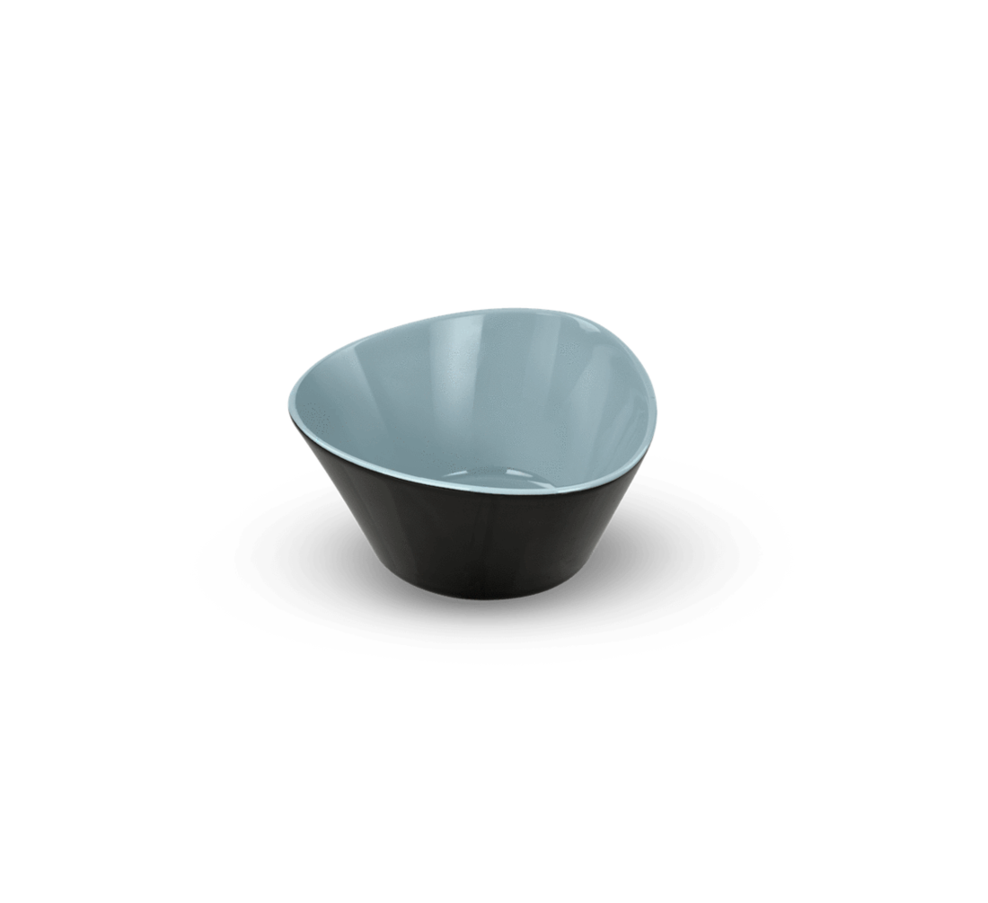 Rössler Porzellan Rössler Snackbowl 60s blau