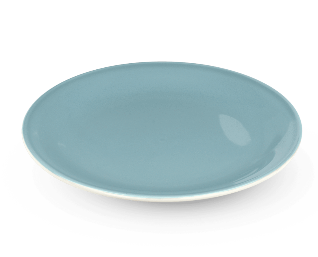 Rössler Porzellan Rössler Dessertteller 60s blau