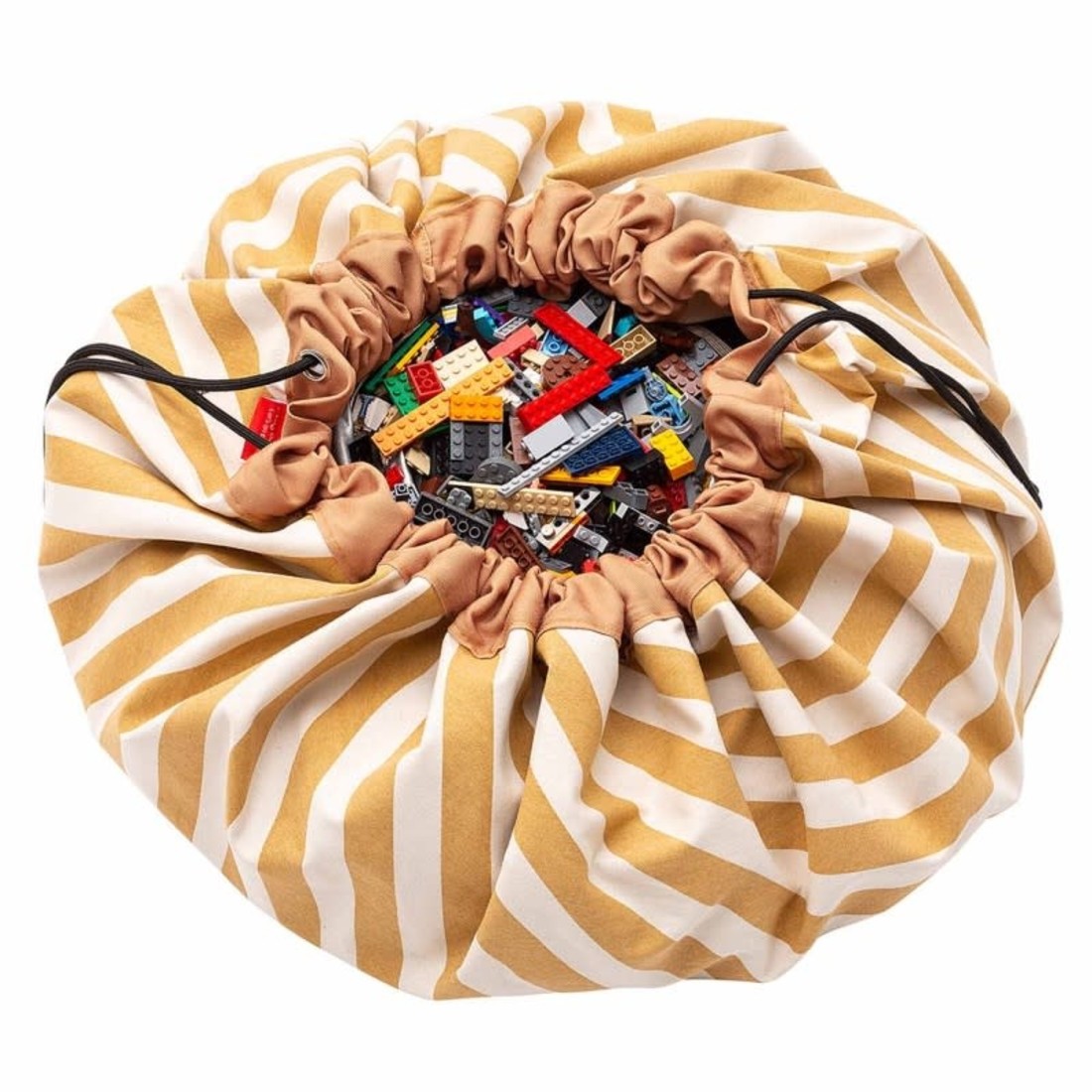 Play & Go Play & Go Tasche- und Spielmatte «Stripes mustard»