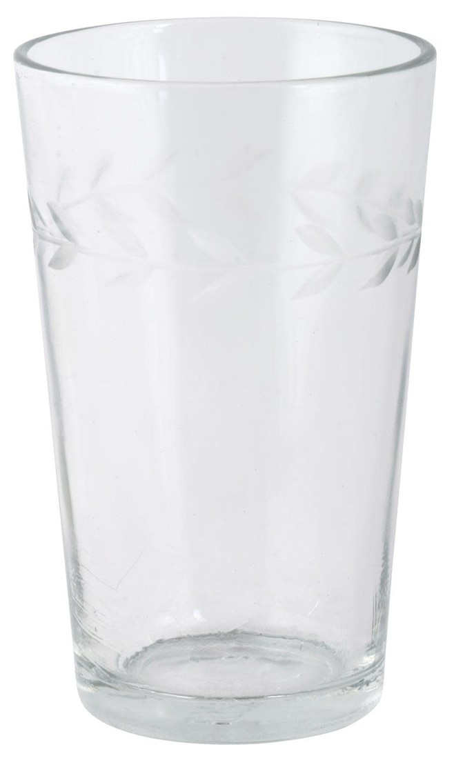 Wasserglas Blattmuster