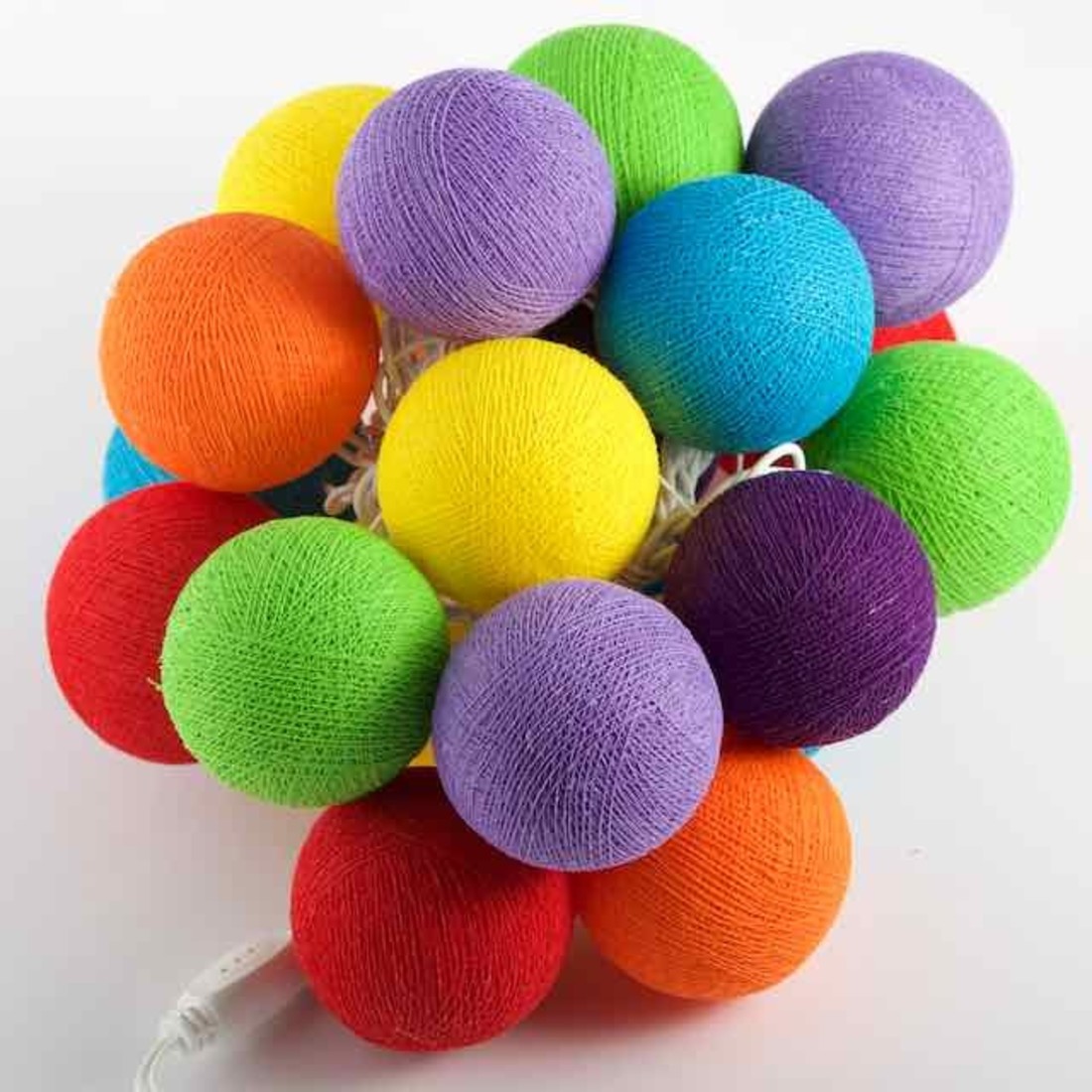 Lichterkette Cottonball «Rainbow»