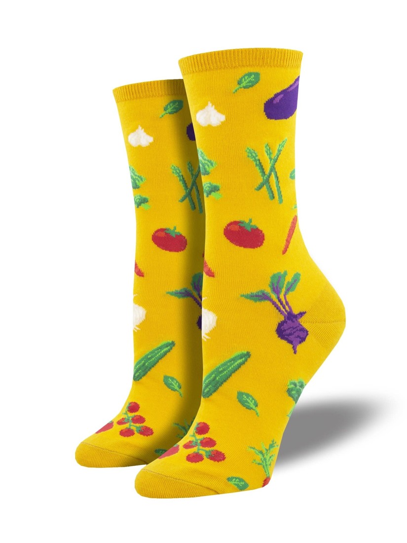 Damensocken «Veggie Might Yellow»