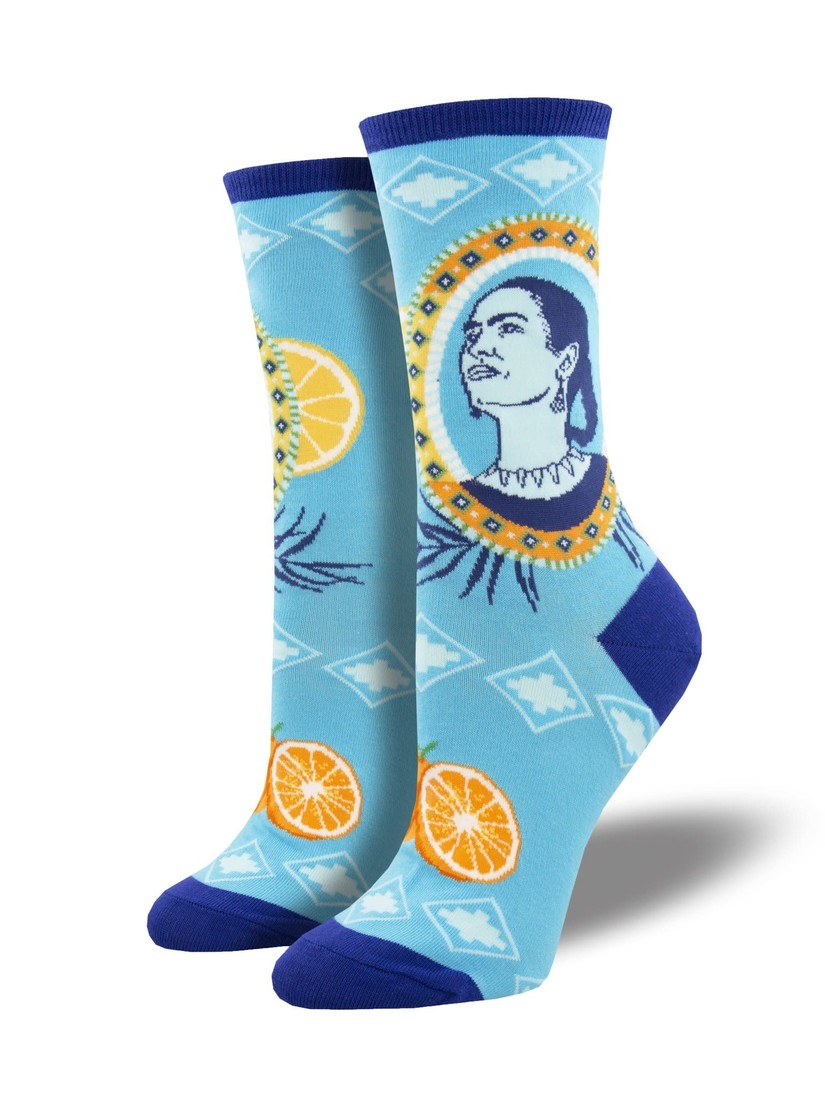 Damensocken «Frida Orange Blue»