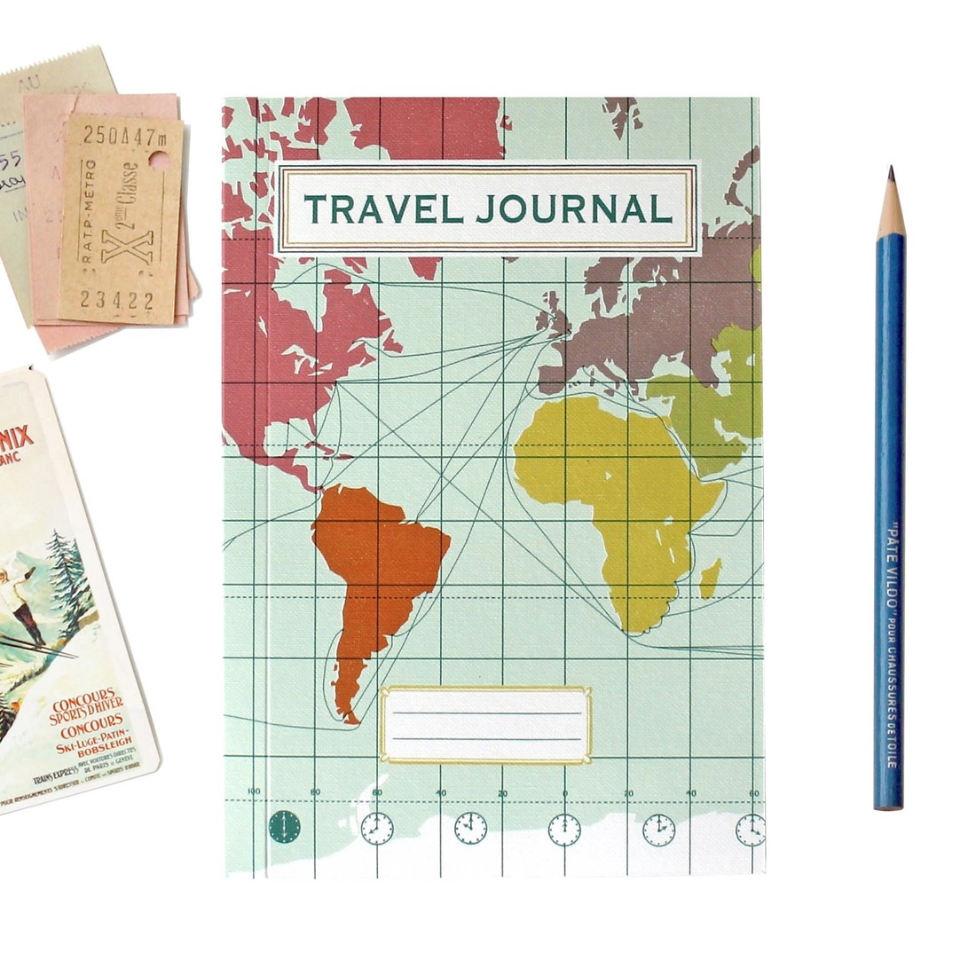 Sukie Reisetagebuch «World Map Light Blue»