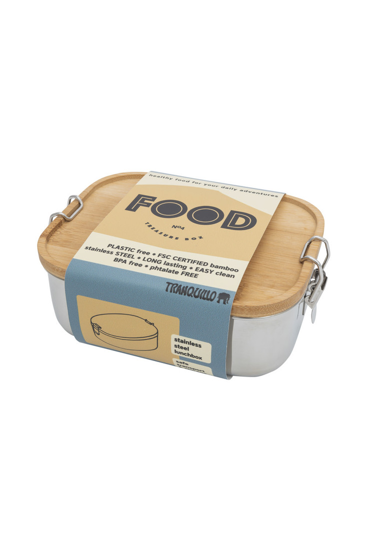 Tranquillo Lunchbox Edelstahl mit Bambusdeckel