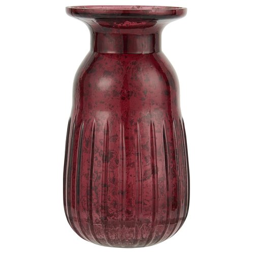 Ib Laursen Vase aus Glas rot