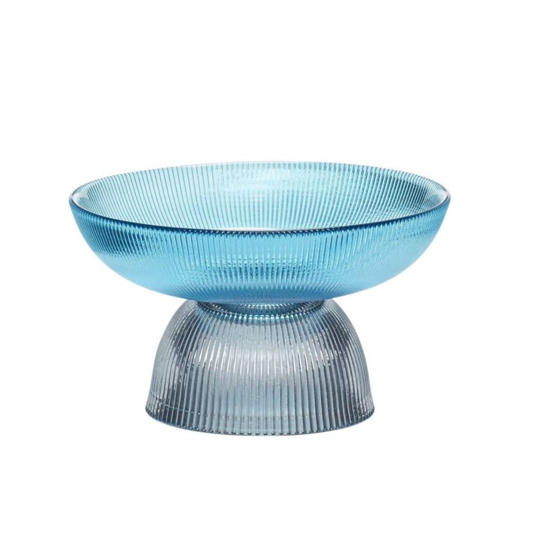 Hübsch Glasschale blau-grau