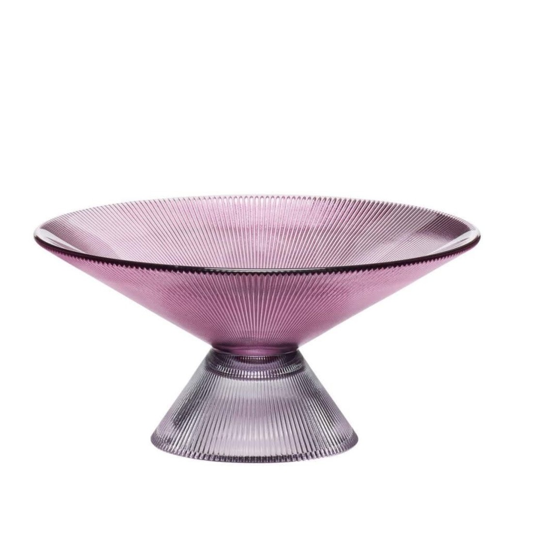 Hübsch Glasschale pink-grau