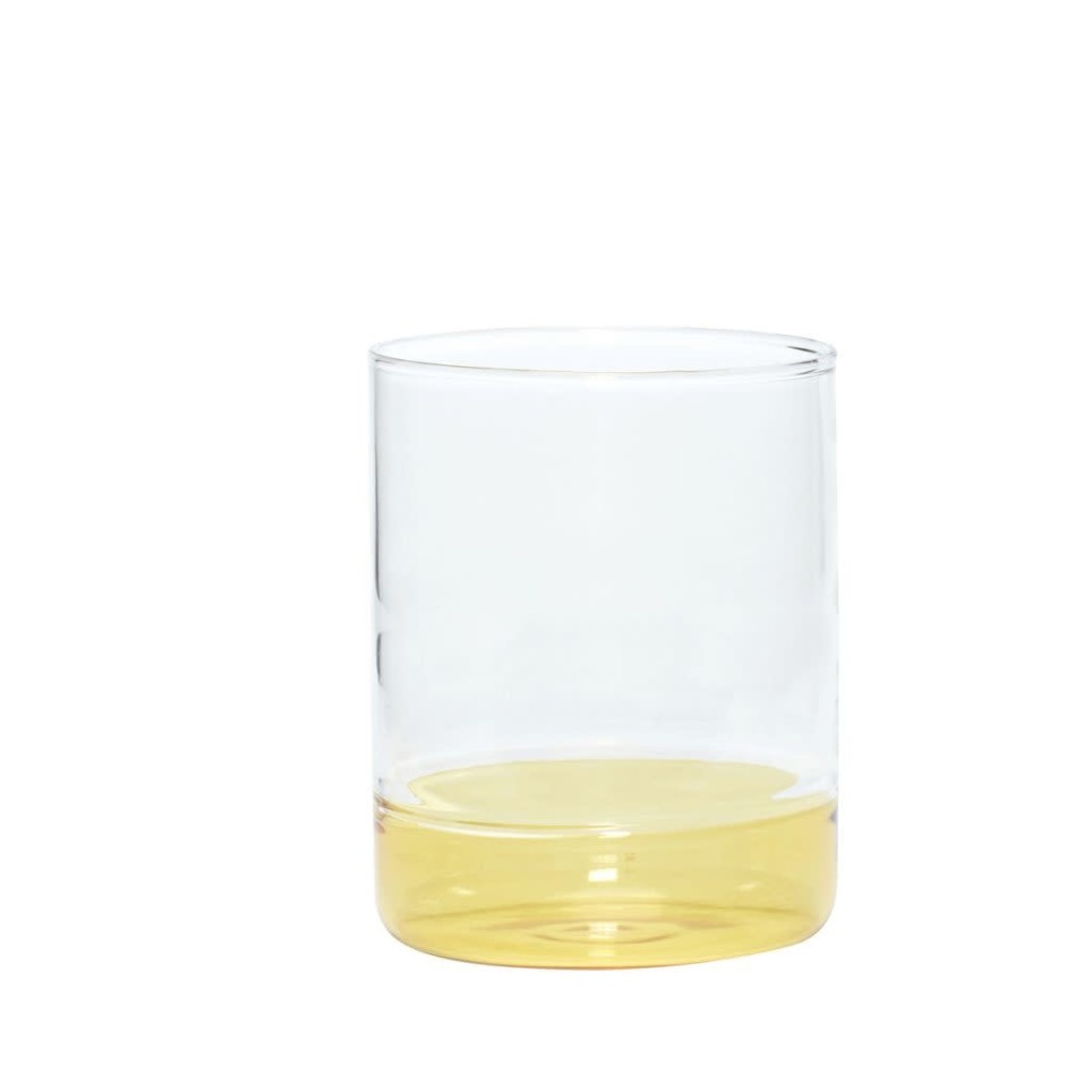 Hübsch Trinkglas klar/gelb