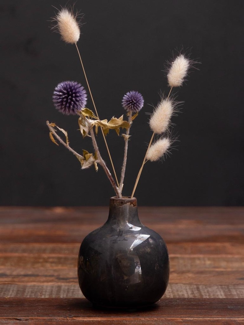 Mini-Vase nachtschwarz